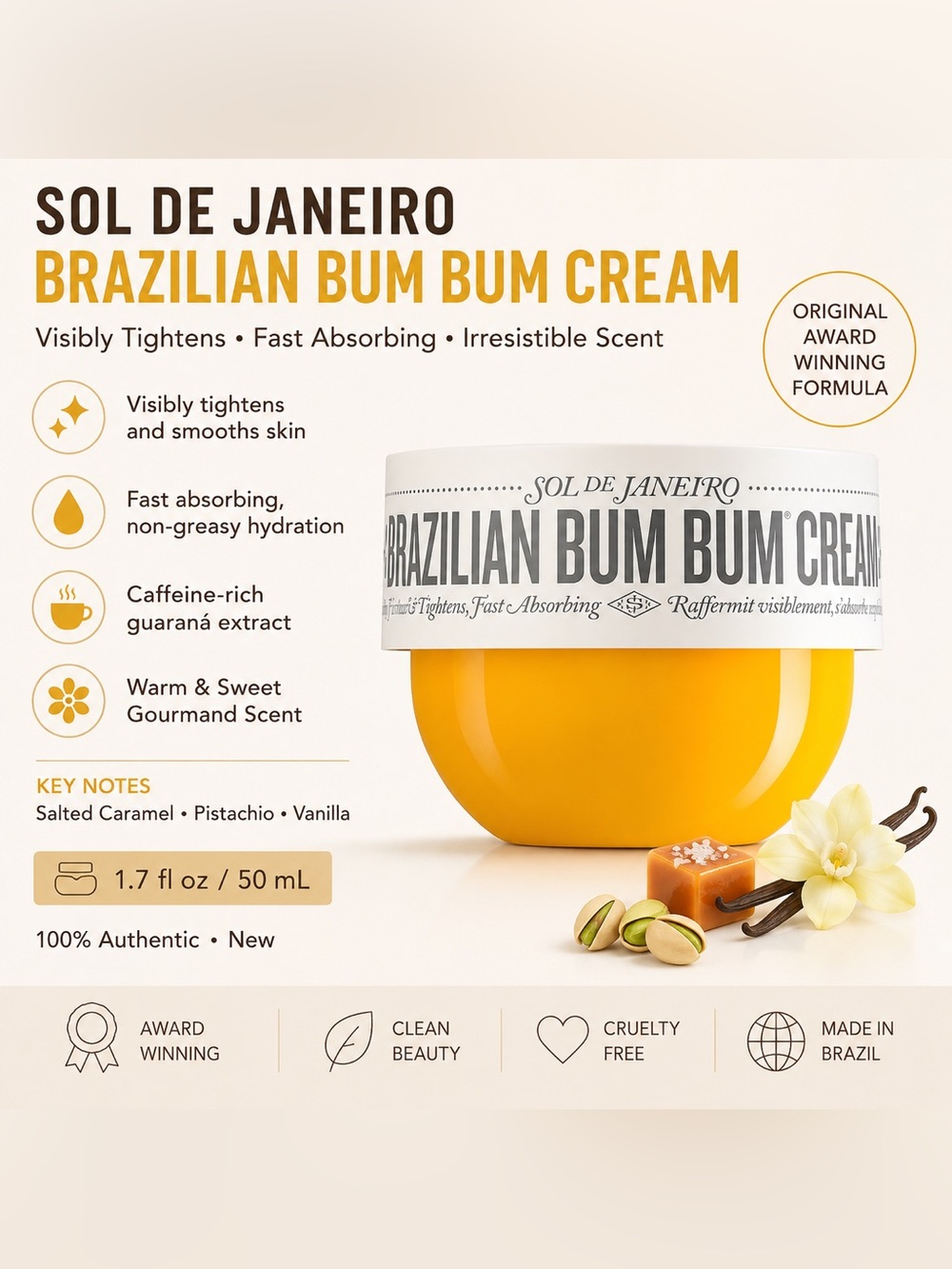 BUY NOW - Sol de Janeiro Brazilian Bum Bum Cream 1.7fl oz